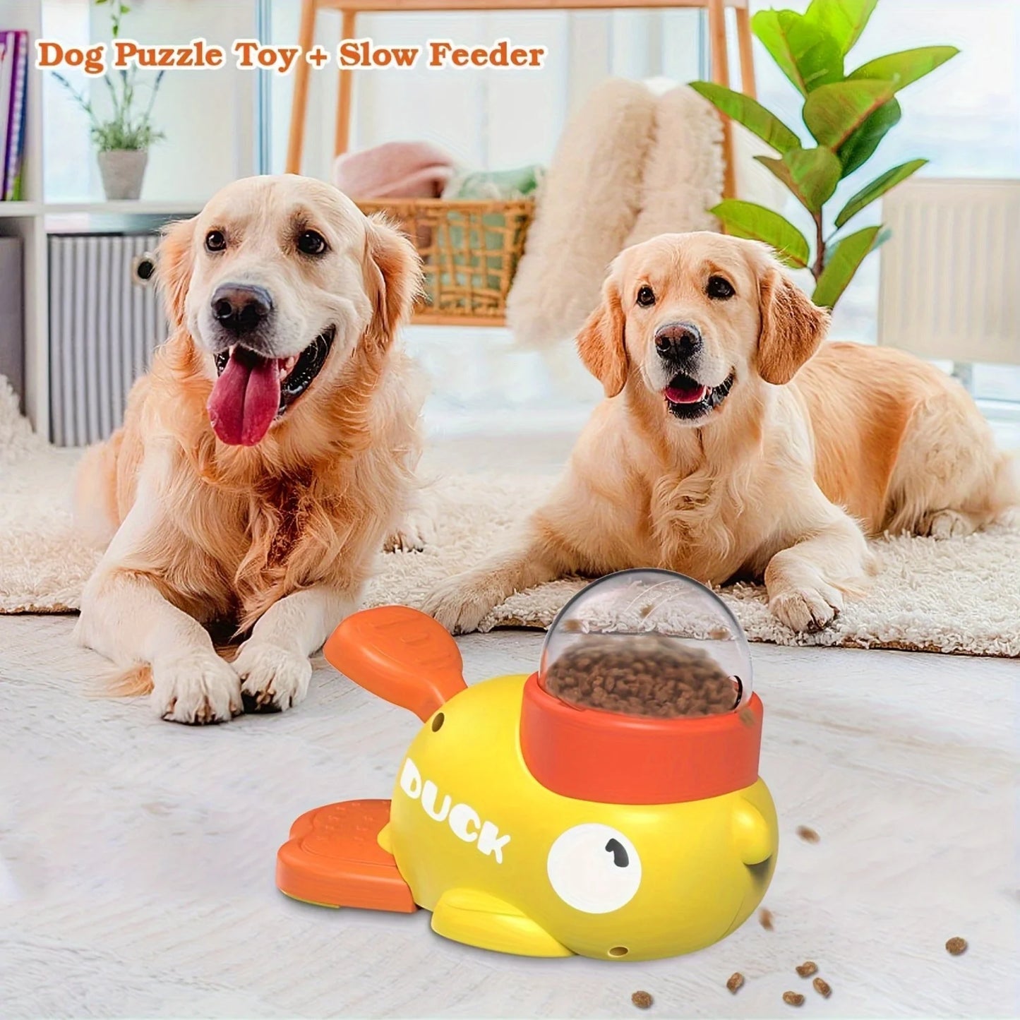 Pet Press type Snack Toys Cat Toys To Relieve Boredom Duck Design Anti-slip Pet Feeder for Dog Training