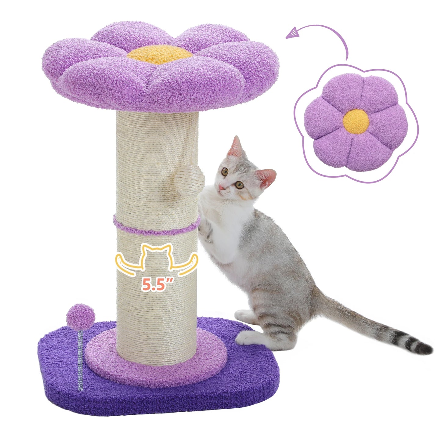 Safe Cat Scratching Post with Unique Design,Cat Accessories,Cat Scratcher,Cat Toys,Ideal for Claw Sharpening&Feline Fun,Indoor