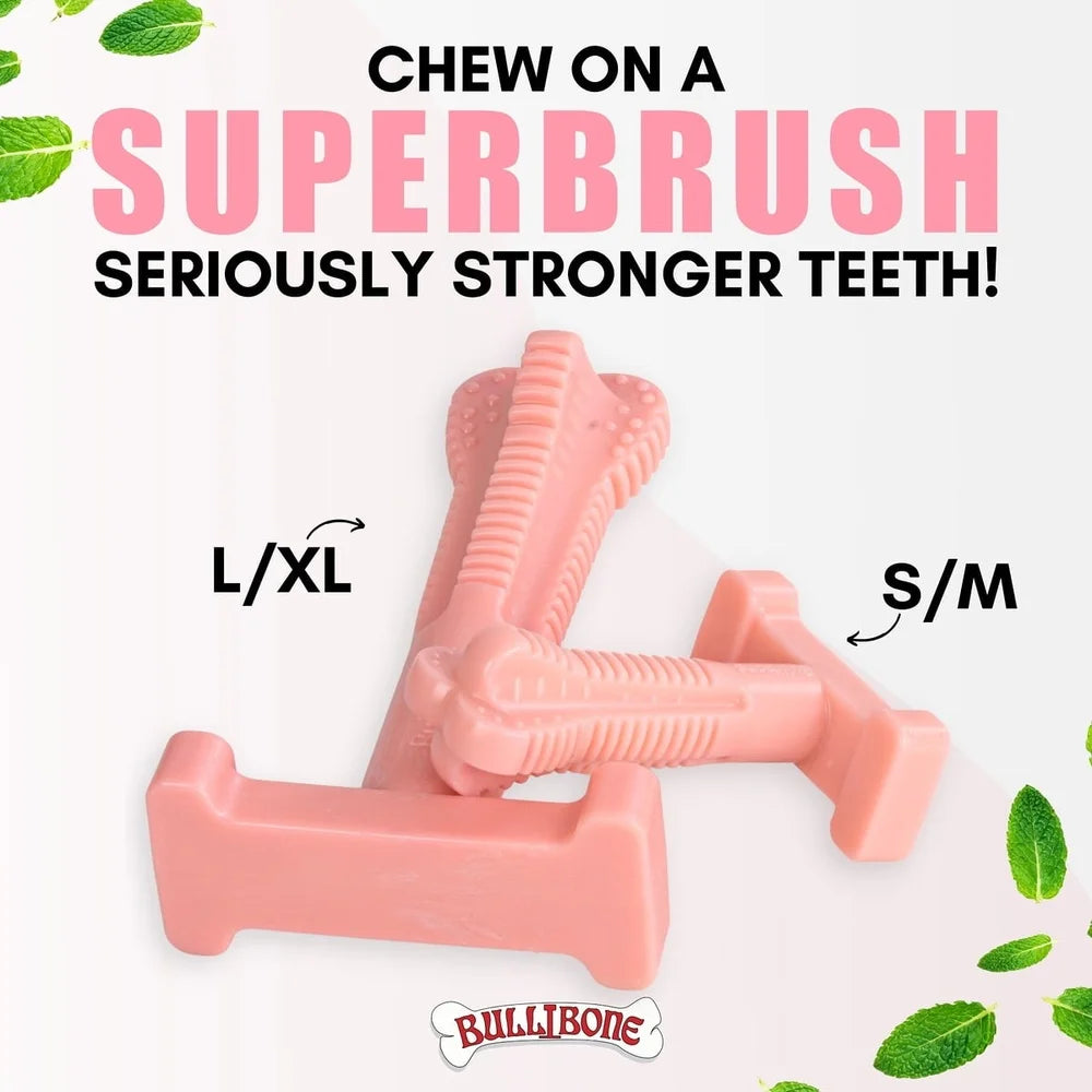 Peppermint Chew Dog Toys Dental Hygiene Long Lasting Nylon Brushing Stick Medium Large Dogs Safe Durable Chewable Toy