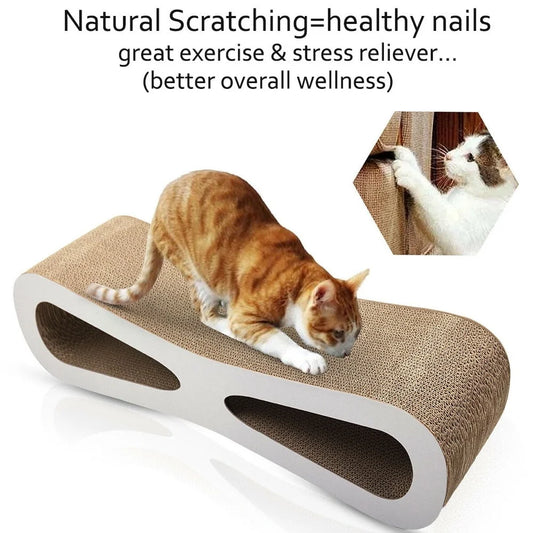 Premium Cat Scratcher Post Durable Cardboard Toy Healthy Rest Play Furniture Multi-Functional Lounge Cats with Catnip
