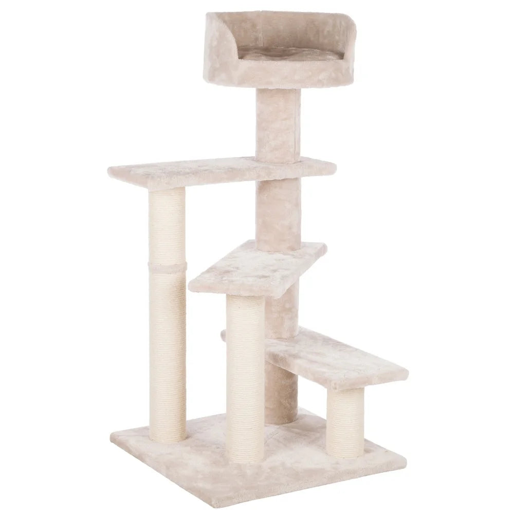 4-Level 40.2" Cat Tree with Plush Bed and Jute Scratching Posts Cats Cozy Retreat and Climbing Furniture