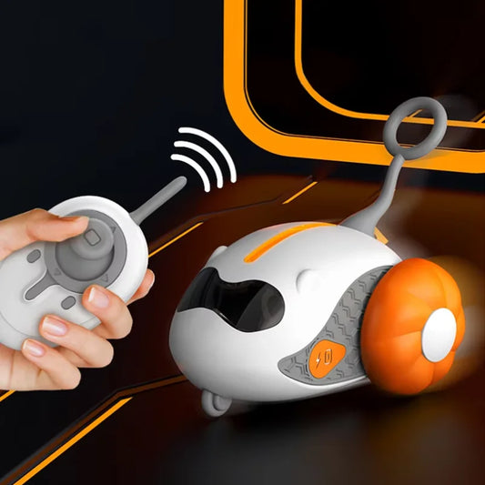 Cat Toy Ball Automatic Rolling Smart Cat Toy Car Interactive car remote control electric Car Indoor Pet Kitten Supplies