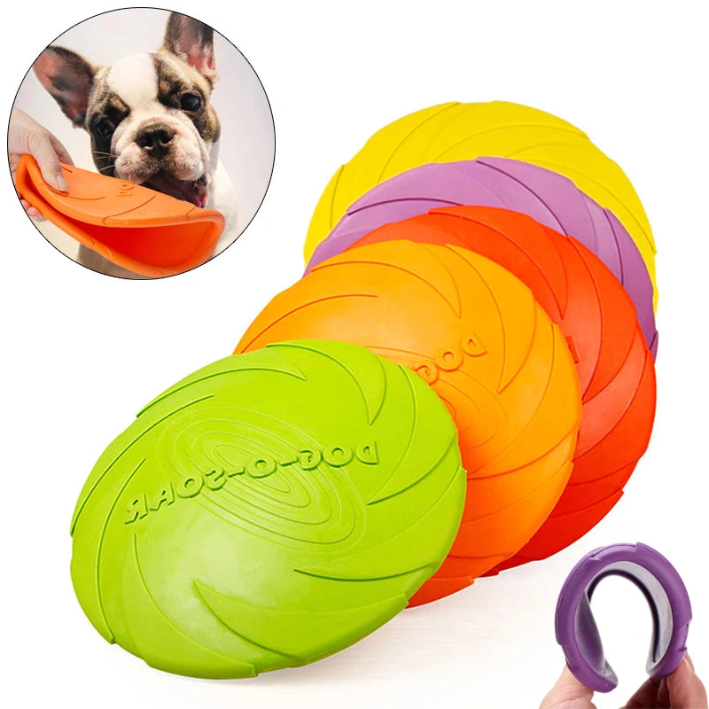 TPR Big Dog Training Toy Flying Discs Disk Interactive Pet Toys for Small Large Dogs Border Collie Labrador mascotas Accessories