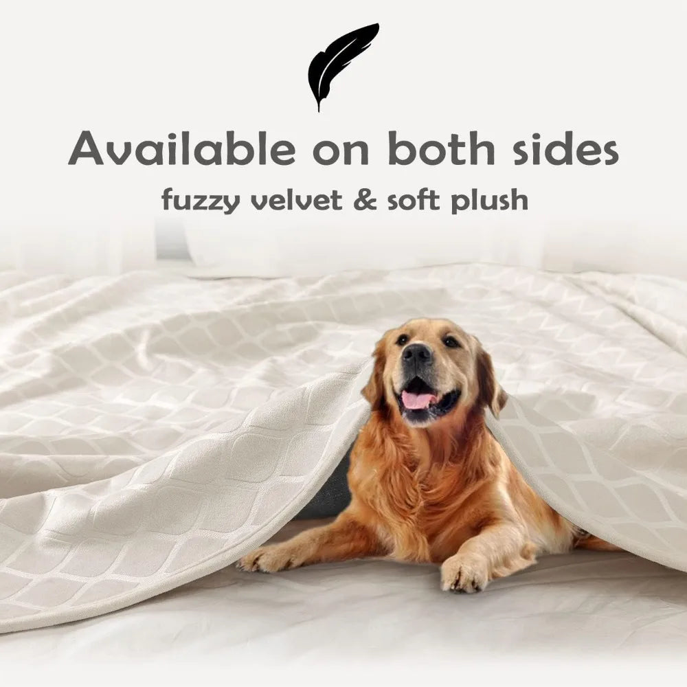 Waterproof Dog Blanket Bed Cover Dog Crystal Velvet Moroccan Fuzzy Cozy Plush Pet Blanket Throw Blanket for Couch Sofa(40 * 60
