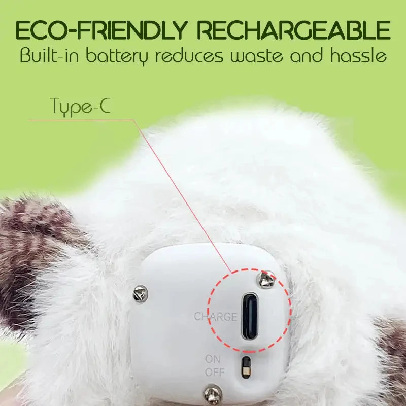 Cat Toys Flapping Bird (No Flying), Lifelike Sandpiper Chirp Tweet, Rechargeable Touch Activated Kitten Toy Interactive Cat