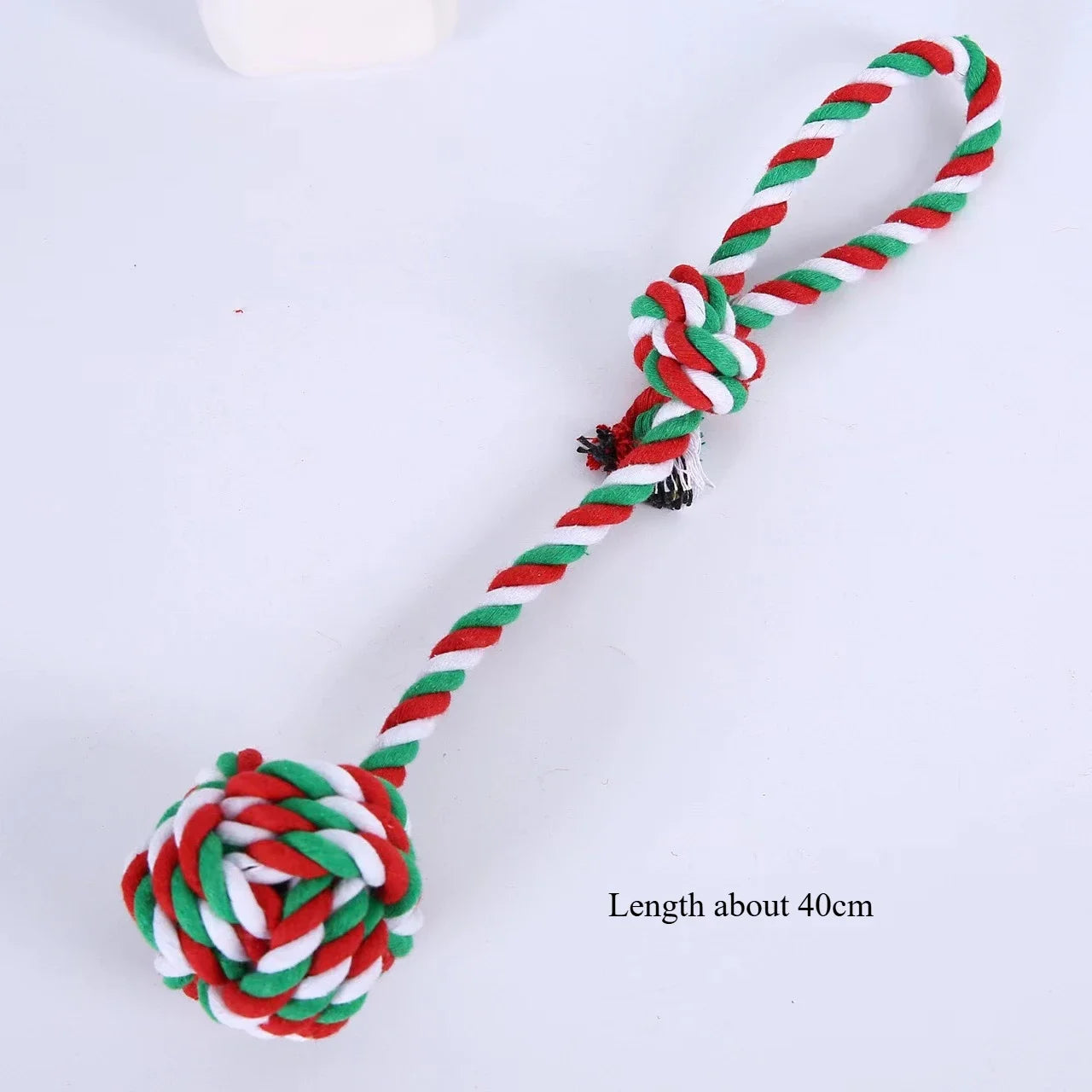 Christmas Dog Toy Pet Cotton Rope Knot Interactive Dog Toys Ball for Puppy Chihuahua Large Dogs Toothbrush Chew Dog Accessories
