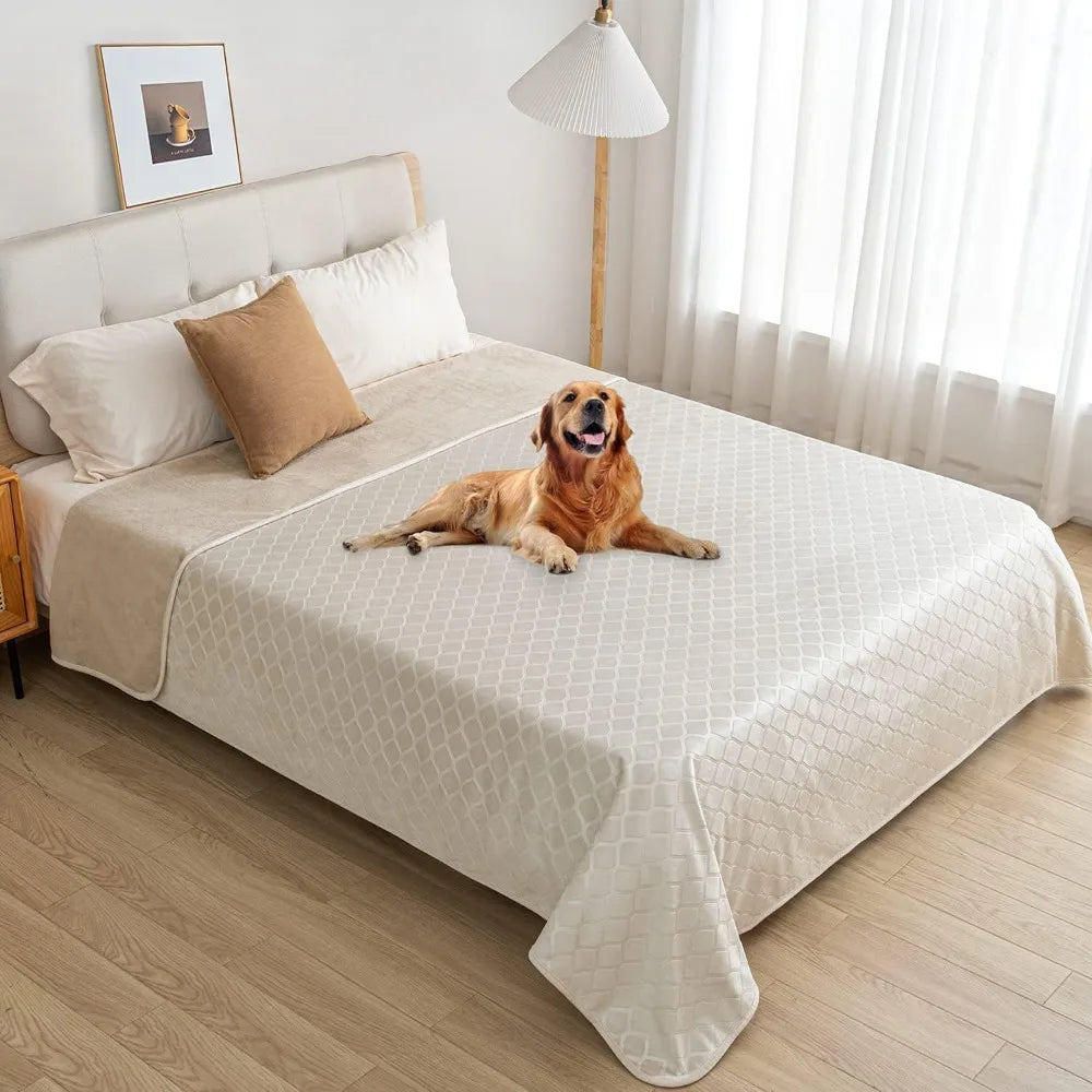 Waterproof Dog Blanket Bed Cover Dog Crystal Velvet Moroccan Fuzzy Cozy Plush Pet Blanket Throw Blanket for Couch Sofa(40 * 60