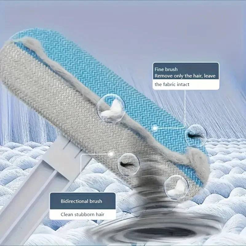 Durable Pet Grooming Brush for Dogs & Cats - Gentle Nylon Bristle Shedding Tool, Effective Hair Removal & Detangling for All Coa