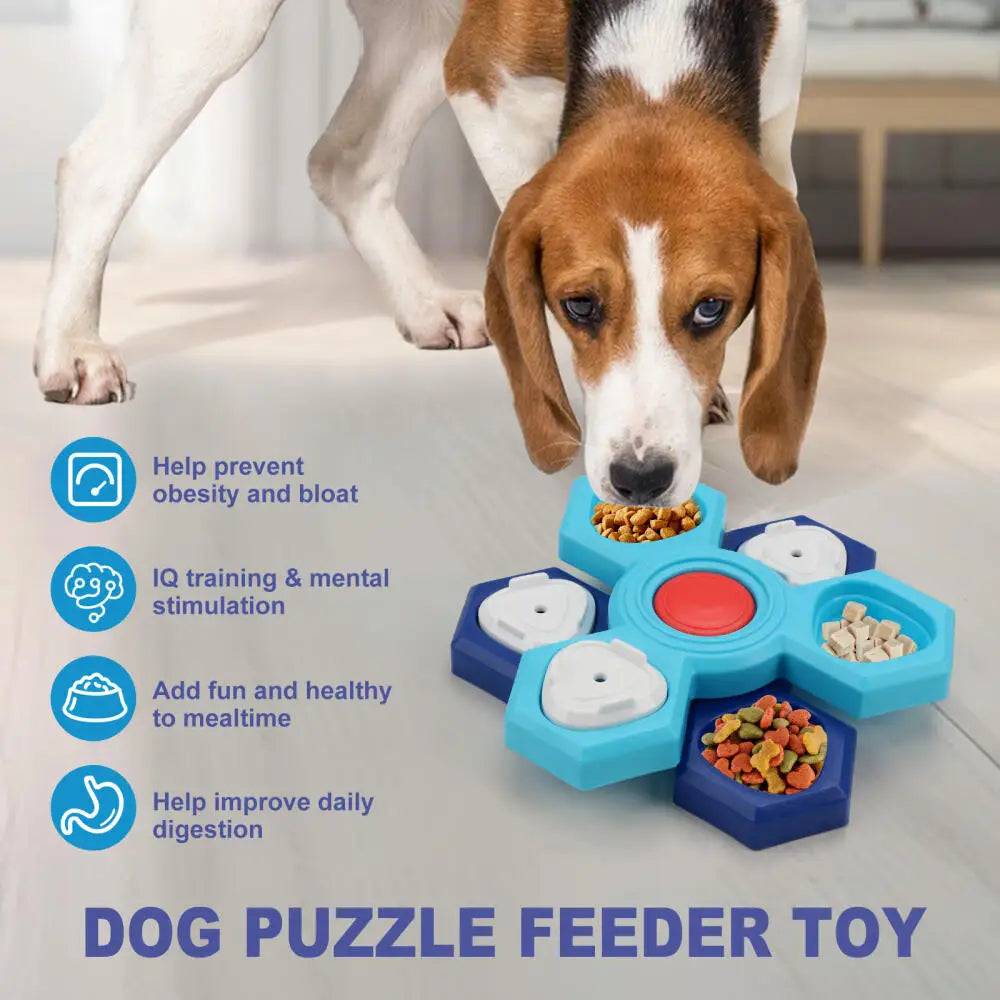 Multi-Layer Rotating Turntable Dog Puzzle Toy, For Small Medium Large Dogs Puppies IQ Training, Pet Educational Toy Supplies