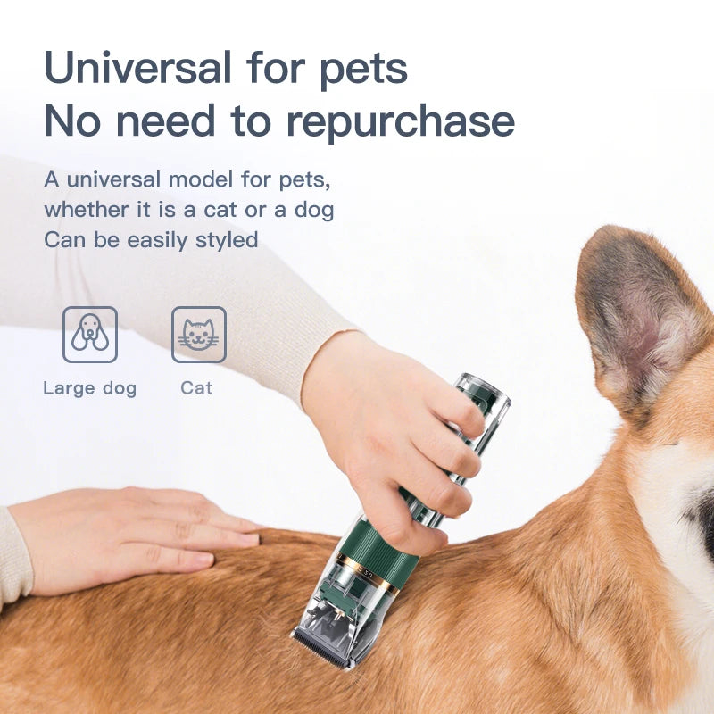 Dog Hair Clippers Grooming Haircut Trimmer Shaver Set IPX7waterproof Pets Cordless Rechargeable Professional Dog Clipper