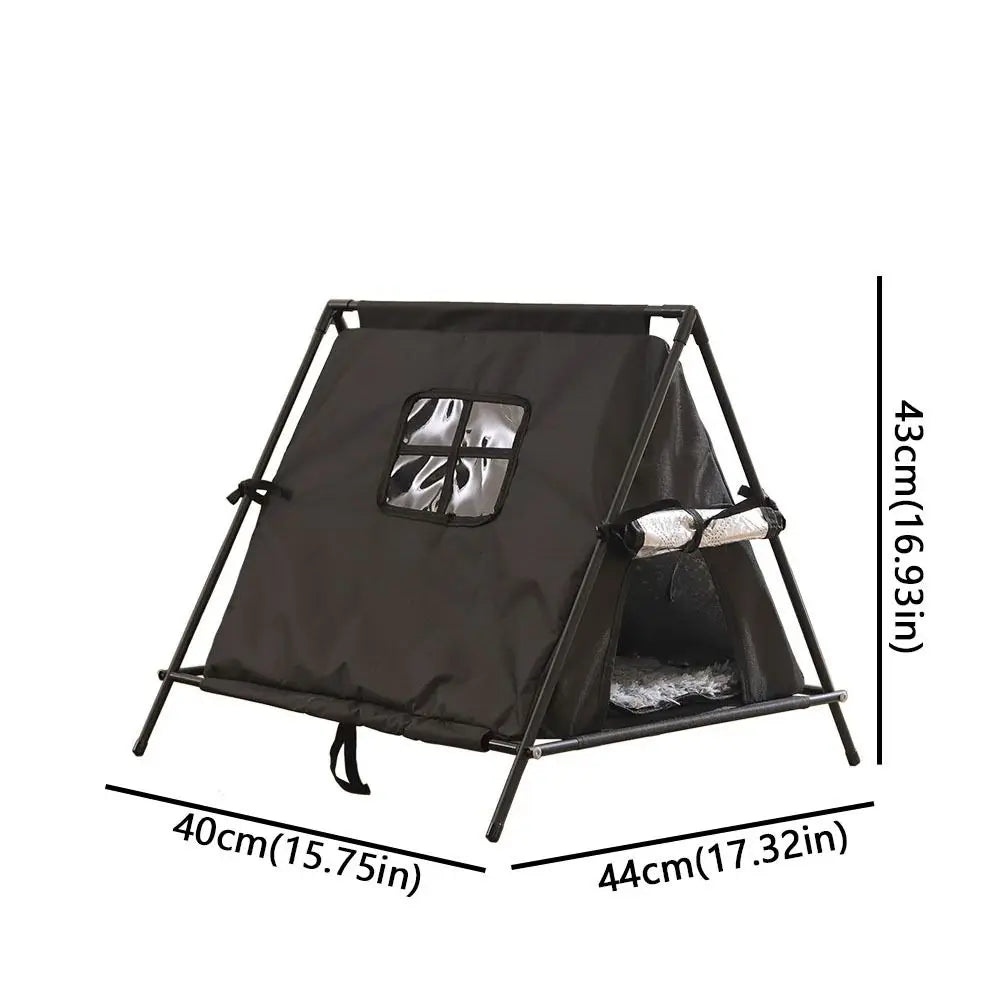 Minimalist Portable Outdoor Pet Tent Oxford Foldable Insulated Dog House Warm Waterproof Dog Cave Hut Summer Outdoor