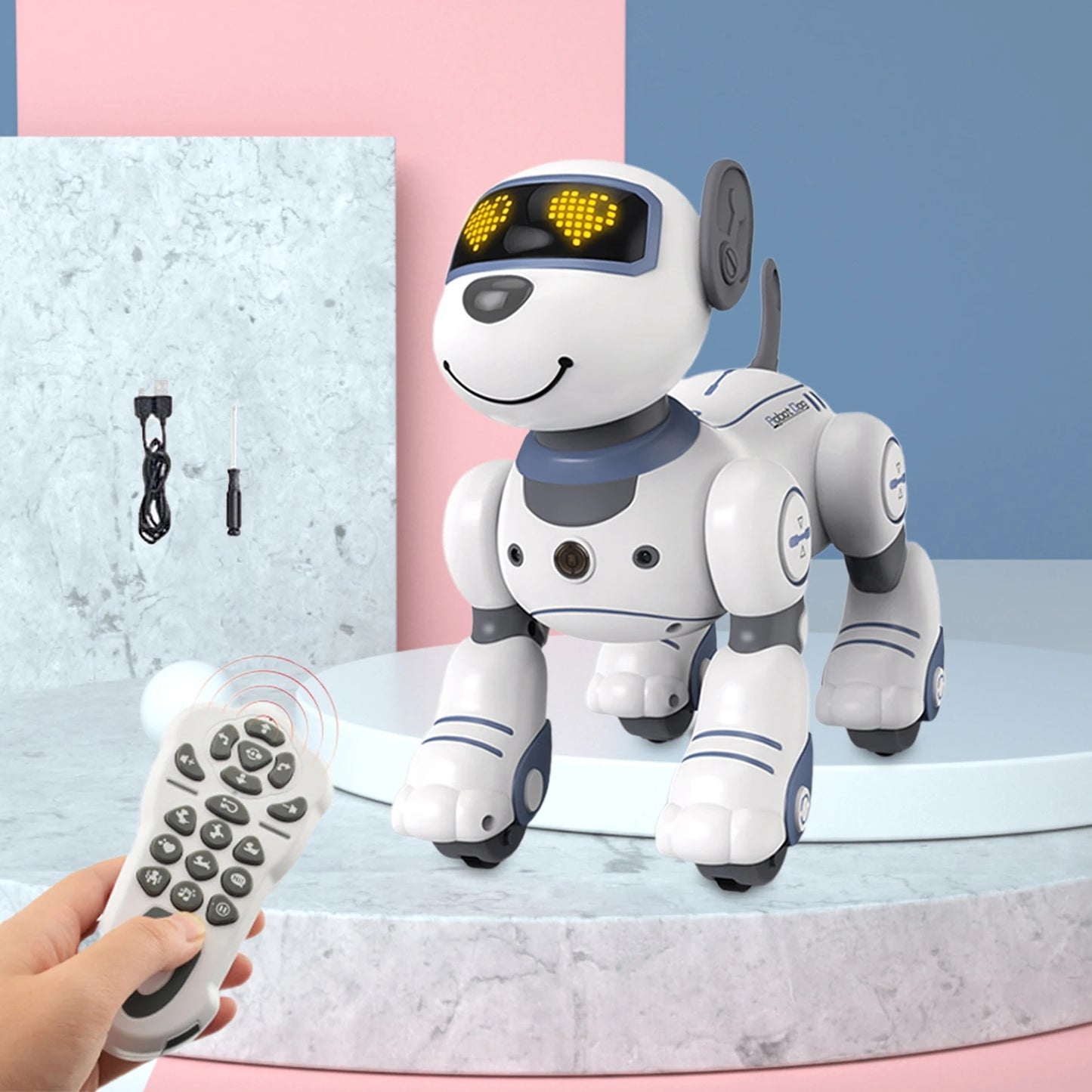 RC Robot Dog Electronic Walking Dancing Dog Intelligent Touch Remote Control Pet Dog Toy for Children's Toys Boys Girls Fun Gift