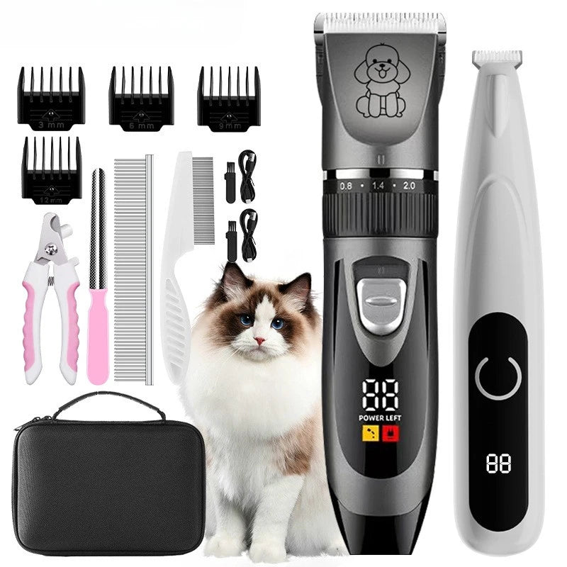 Professional Grooming Puppy Trimmer Kit Hair Beauty Cutting Machine Cat Haircut Paw Trimmer Pets Store Dog Clippers Electric