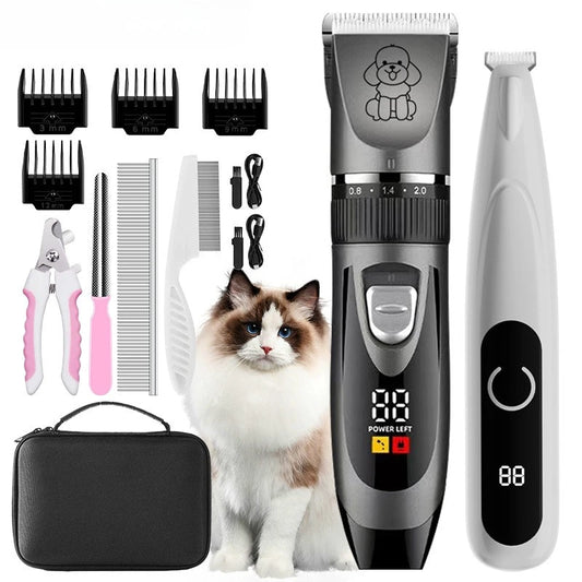Professional Grooming Puppy Trimmer Kit Hair Beauty Cutting Machine Cat Haircut Paw Trimmer Pets Store Dog Clippers Electric