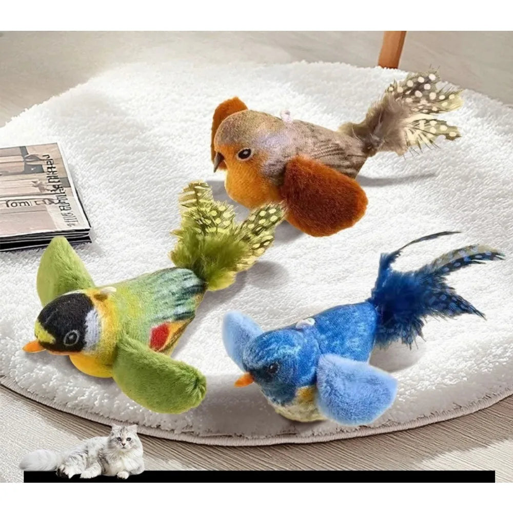Cat toys, flying birds, cat toys, sparrows, cat claws, toys, vivid chirping, simulated birds, interactive cat toys