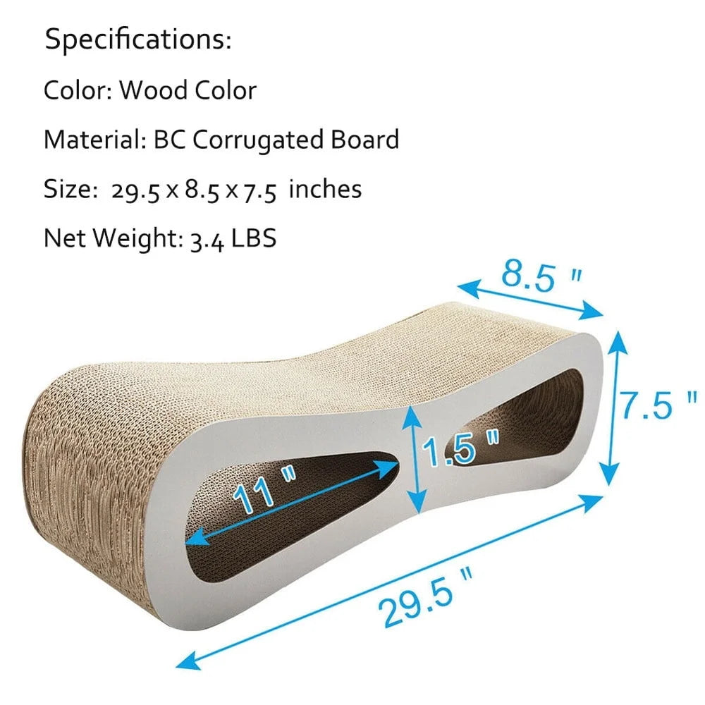 Premium Cat Scratcher Post Durable Cardboard Toy Healthy Rest Play Furniture Multi-Functional Lounge Cats with Catnip