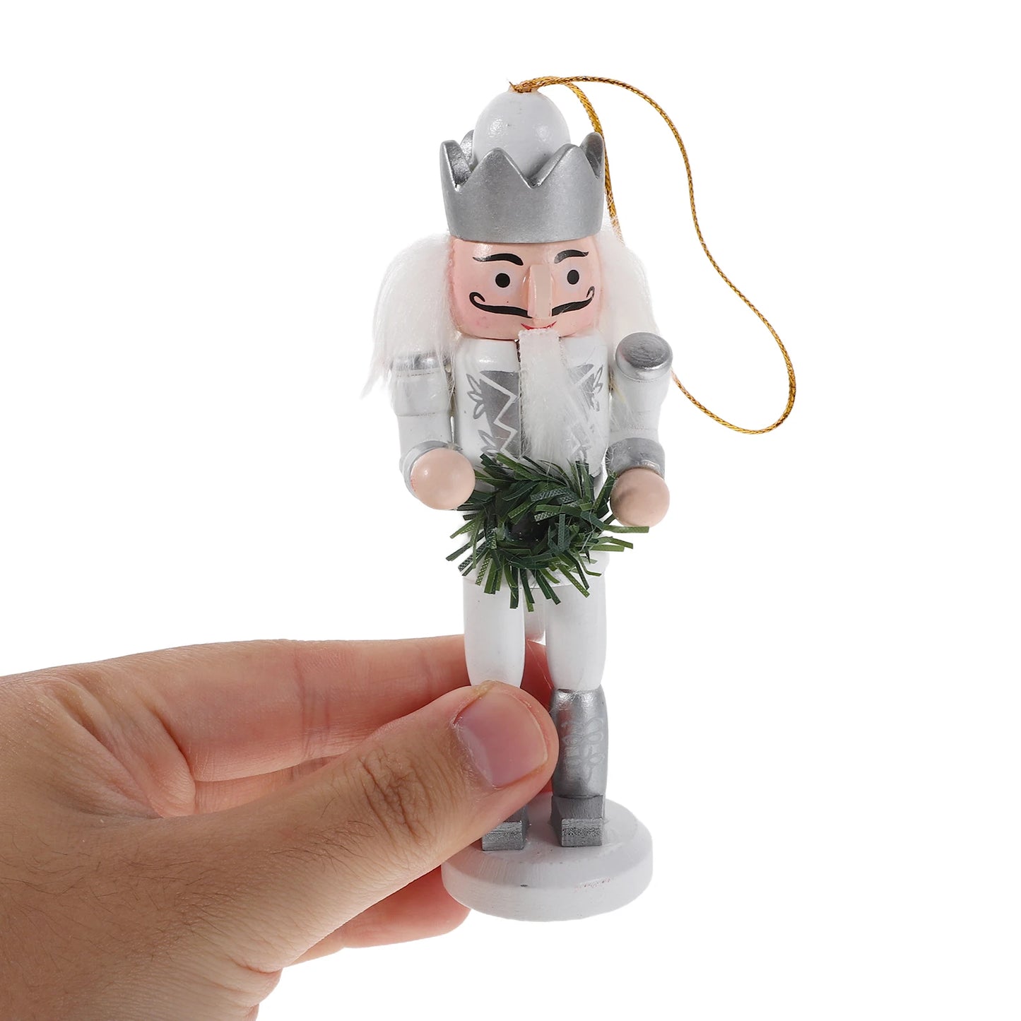 Nutcracker Pendant Mini Ornaments Christmas Porch Wall Decoration Door Plaque Funny Wooden Holiday Tree Decorations for Bedroom