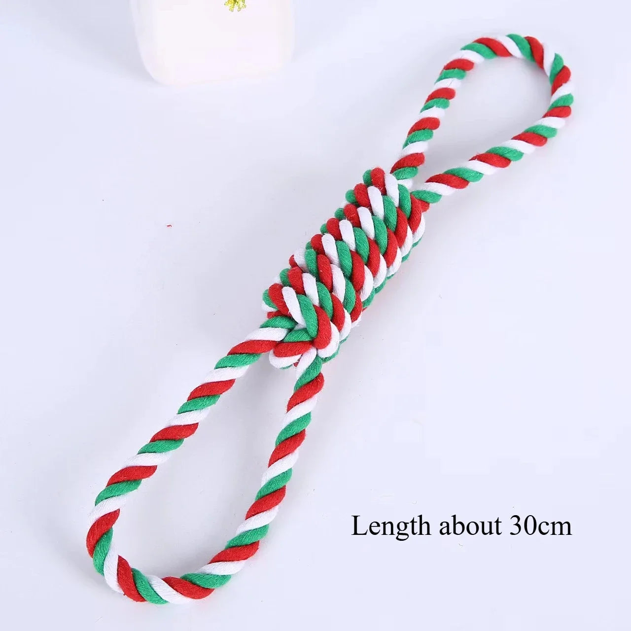Christmas Dog Toy Pet Cotton Rope Knot Interactive Dog Toys Ball for Puppy Chihuahua Large Dogs Toothbrush Chew Dog Accessories