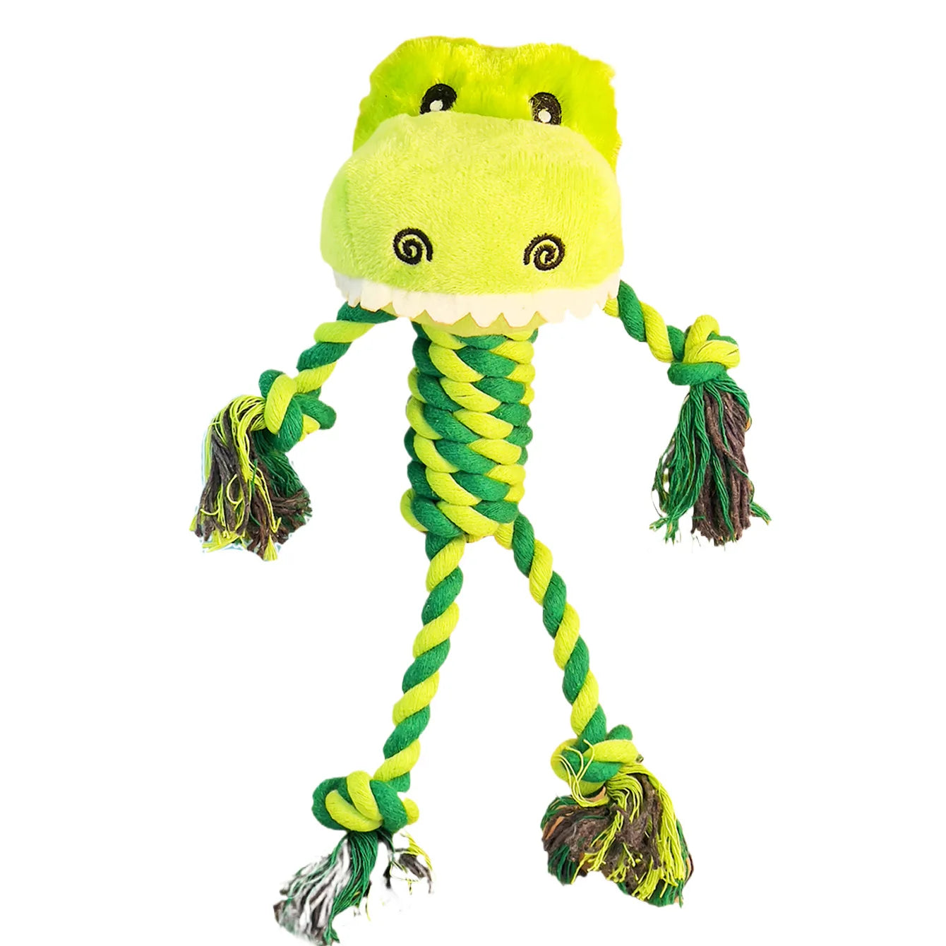 Cute Plush Dog Rope Toy Durable Chew & Squeaky Pet Toy for Aggressive Chewers, Fun Interactive Play for Puppies & Dogs