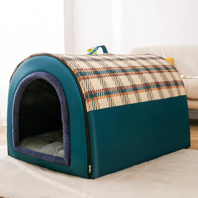 2024 New Dog Kennel Winter Warm Large Dog Oversized Dog House House Closed Winter Removable Golden Pet Four Seasons Use
