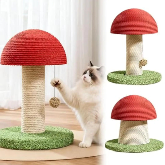 Scratching Post for Cats Sisal Mushroom Modern Tall Scratching Post for Cats for Kitten Exercise Mental Stimulation Physical