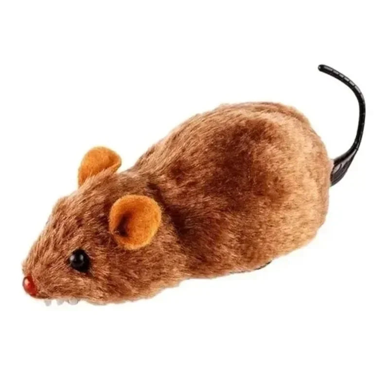 New 1Pc Funny Lifelike Plush Mouse Running Rat Toy for Cats Dogs Tail Mouse Pets Kids Random Color