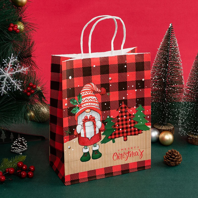 StoBag, Christmas Gift Bags, for kids party supplies, packing candy snack presents, New Year Decor, Reusable non woven, 12/30pcs