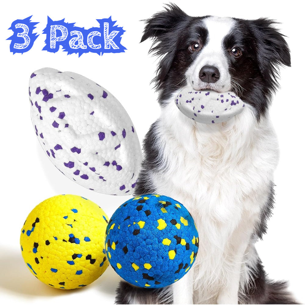 Pack of 3 5.3'' Dog Toys Tennis Balls, Dog Chew Toy, Dog Balls Upgraded Durable Tennis Ball for Chewers, More Biting-Proof Teething Balls Dog Chew Toys for Large Medium Small Dog and Puppies, for Playing in The Pool or Seasid